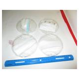 4 New Glass Wall Flower Pockets