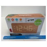 New Capello Alarm Clock - USB Wood Grain