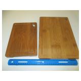 Set of 2 New Bamboo Cutting Boards w/ Hanging Hole
