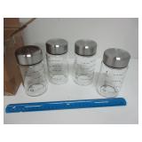 Glass Juice Bottles BPA Free - New SEt of 4