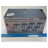New Mousse Cake Mold Set 3' w/Pusher & Lifter