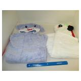 2 New Kids Animal Hooded Towels
