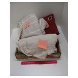 HOME DECOR LOT - CURTAINS AND TABLECLOTH
