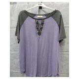 NEW WOMENS SHORT SLEEVE TEE - 1X - BOBBIE BROOKS