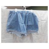 NEW WOMENS 2XL STRETCH BAND JEAN SHORTS *USA
