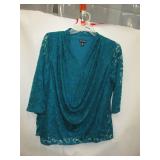 NEW WOMENS BLOUSE 1X NINA LEONARD