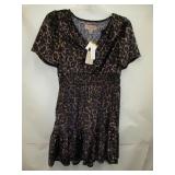 NEW WOMENS LEOPARD FRENCH CONNECTION DRESS MEDIUM