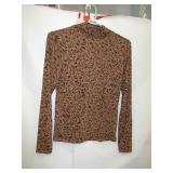 NEW WOMENS XS TURTLENECK LEOPARD A NEW DAY