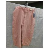 NEW WOMENS BARREL JEANS SIZE 14 *PINK
