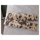 NEW JUNIORS WIDE LEG JEANS *XS *COW PRINT *WILD FA