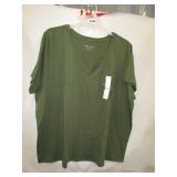NEW WOMENS VNECK TEE 2X AVA & VIV