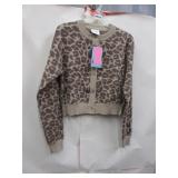 NEW WOMENS LEOPARD SWEATER XXS BY BETTY*BOOP