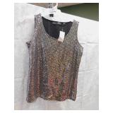 NEW WOMENS SEQUIN SPARKLE TANK TOP MEDIUM