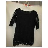 NEW WOMENS CROCHET TOP NINA LEONARD SMALL