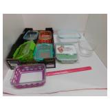 GLASS TUPPERWARE LOT - ASSORTED