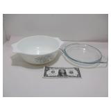 Vintage Pyrex Blue Iris Casserole Dish - England