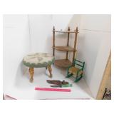 VINTAGE HOME LOT *KNIFE *STOOL *SHELF *ROCKING CHR