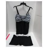 NEW WOMENS SWIMSUIT 2 PC HALTER TOP & SHORT SET