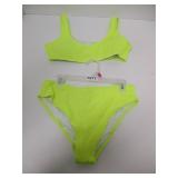 NEW WOMENS SWIM BIKINI MEDIUM - NEON
