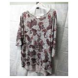 NEW WOMENS XL LONG SLEEVE PAISLEY BOBBIE BROOKS