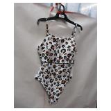 NEW WOMENS SWIMSUIT XL BY CUPSHE LEOPARD PRINT