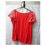 NEW WOMENS CASUAL TOP LARGE BY DG2 FRILL SHOULDER