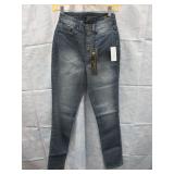 NEW WOMENS DG2 STRETCH JEANS SIZE XXS TALL LEOPARD