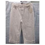 NEW WOMENS JEANS CROP VINTAGE WIDE LEG SIZE 10