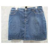 NEW WOMENS STRETCH JEANS SKIRT 12 CROFT & BARROW