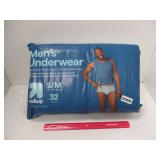 MENS UNDERWEAR S/M 32 UP & UP BLADDER LEAK CONTROL