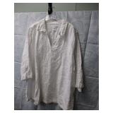 NEW WOMENS 100% LINEN SHIRT CYNTHIA ROWLEY 2X