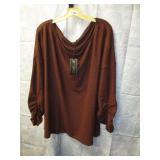 NEW WOMENS KNIT LONG SLEEVE TOP 3X BY DG2