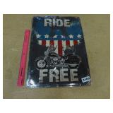 VINTAGE-STYLE METAL SIGN WALL DECOR *RIDE FREE