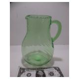 Vintage Uranium Glass Pitcher