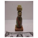 Vintage Green Onix Hand Carved Figurine