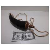 Vintage Powder Horn with Leather Strap