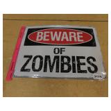 VINTAGE-STYLE METAL SIGN WALL DECOR *ZOMBIES
