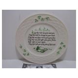 Rare Vintage Belleek Irish Blessing Plate