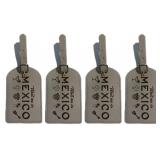 Lot of 4 Genuine Leather Luggage Tags