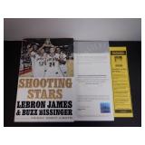 LEBRON JAMES SIGNED SHOOTING STARS BOOK. UDA COA