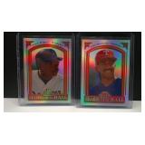 LOT OF 2 1998 LEAF FOIL #'D BASEBALL STAR CARDS