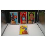 LOT OF 4 ASSORTED 1970 TOPPS BASKETBALL CARDS