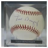 TODD BENZINGER AUTOGRAPHED RAWLINGS BASEBALL