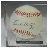 JAKE WESTBROOK SIGNED OFFICIAL LEAGUE BASEBALL