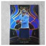 2025 SELECT CAM WARD BLUE PRIZM JERSEY ROOKIE CARD