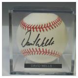 DAVID WELLS AUTOGRAPHED SIGNED BASEBALL