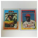 1975 TOPPS BASEBALL REGGIE JACKSON BOB GIBSON LOT