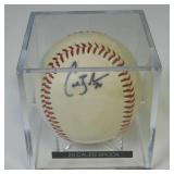 CALEB BROCK AUTOGRAPHED BASEBALL