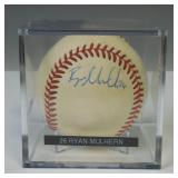 RYAN MULHERN AUTOGRAPHED BASEBALL HOCKEY PLAYER