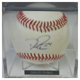 DAVID RISKE AUTOGRAPHED BASEBALL